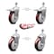 Service Caster 5 Inch Maroon Polyurethane Swivel 12mm Stem Caster Total Lock Brake, 2PK SCC-TSTTL20S514-PPUB-MRN-M1215-2-S-2 - alternate 1